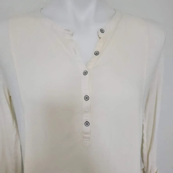 LUCKY BRAND | Montecito White Henley Split Tail Small - Picture 5 of 10